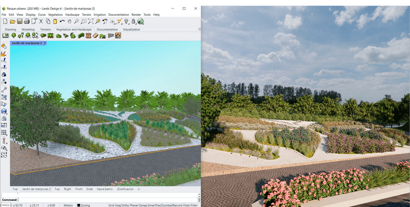 RhinoLands 6.5: BIM-проектирование ландшафта, рельефа, озеленения и документации скриншот 9