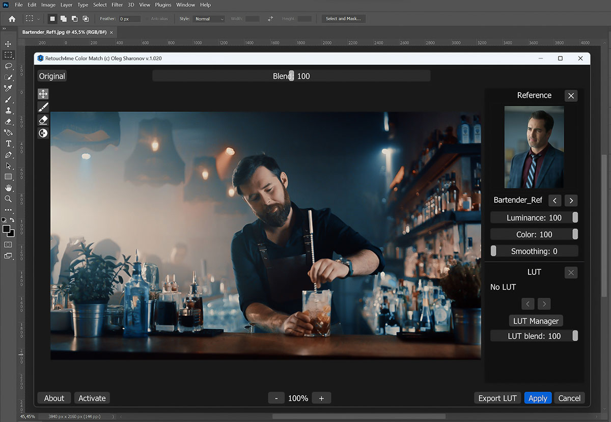 Retouch4me Color Match: подробный обзор референсной цветокоррекции, LUT и работы в Photoshop скриншот 4