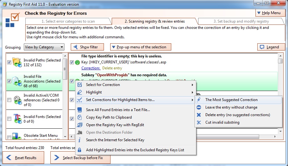 Registry First Aid скриншот 4