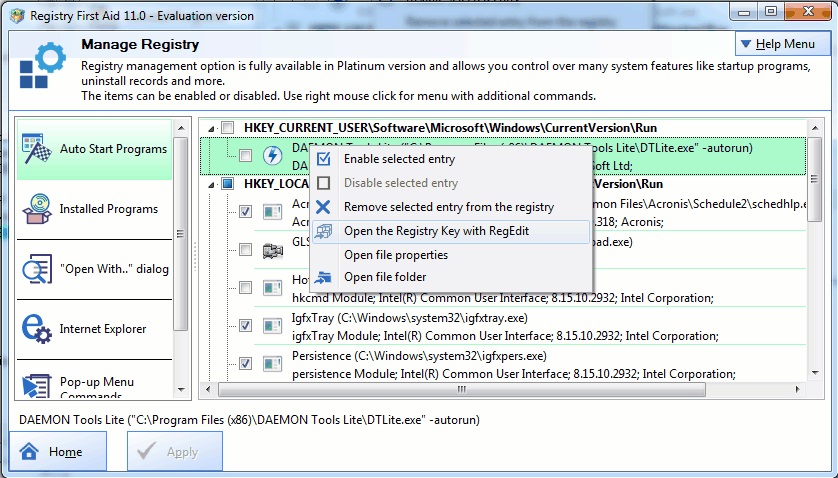 Registry First Aid скриншот 9