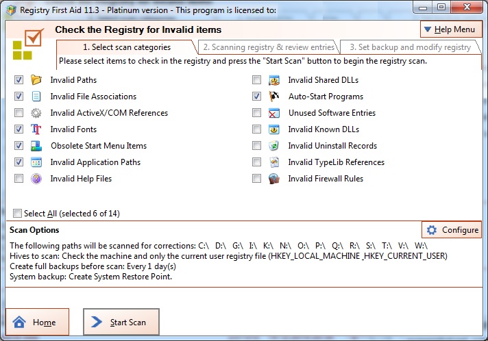 Registry First Aid скриншот 2