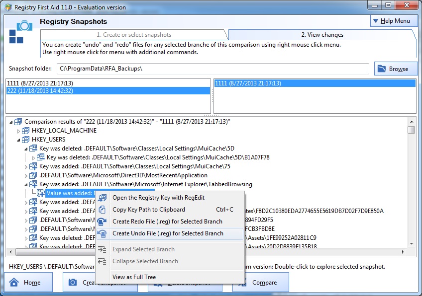 Registry First Aid скриншот 8