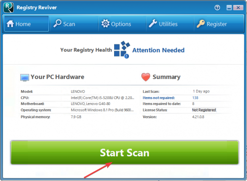 Registry Reviver скриншот 1