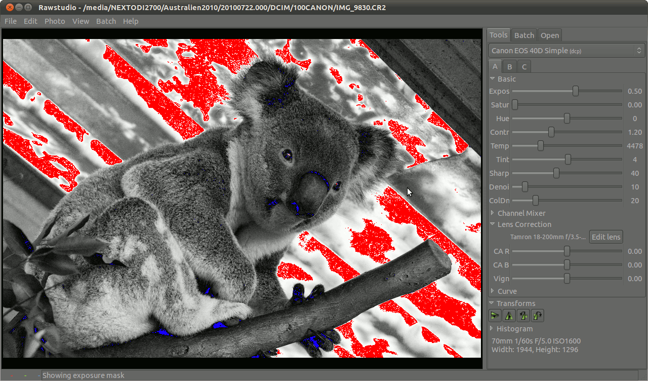 Rawstudio скриншот 4