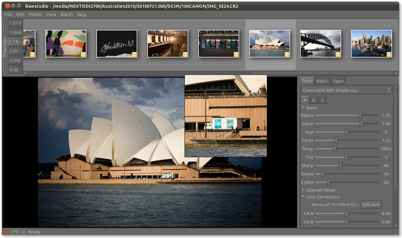 Rawstudio скриншот 3