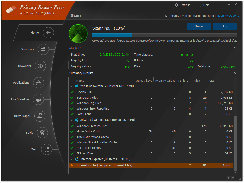Privacy Eraser скриншот 2
