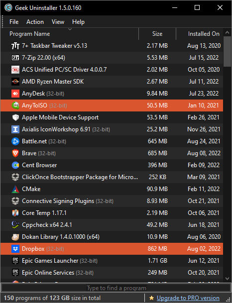 Geek Uninstaller скриншот 5