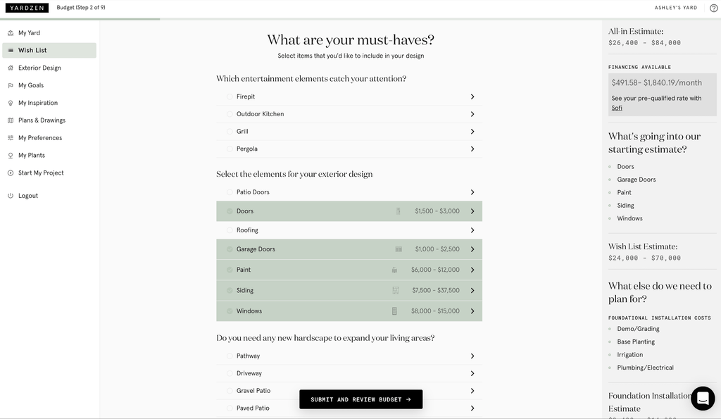 Yardzen: подробный обзор платформы для онлайн-дизайна двора, CAD-планов и работы с подрядчиками скриншот 5