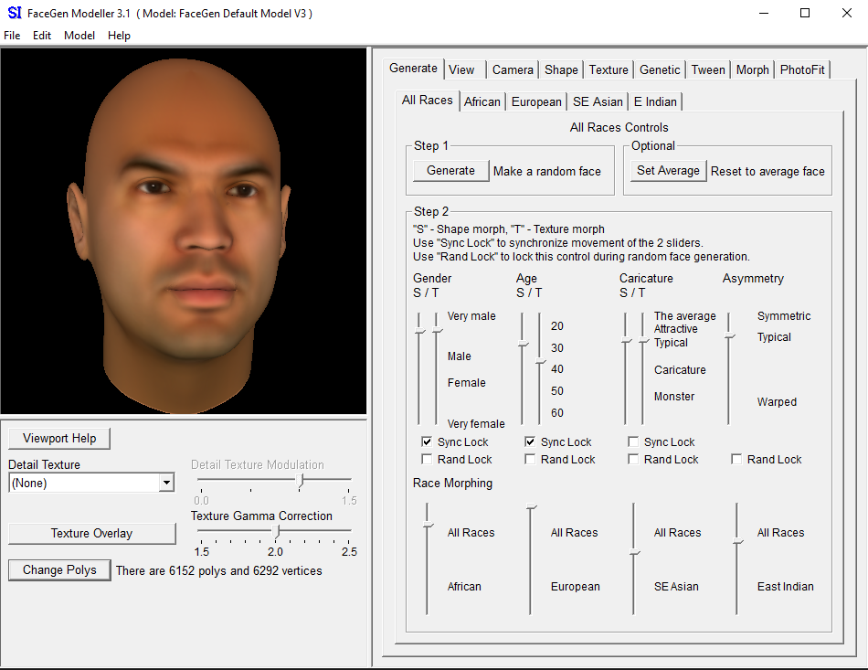 FaceGen Modeller: подробный обзор создания, настройки и экспорта 3D-моделей лица в версии 3.34 скриншот 5