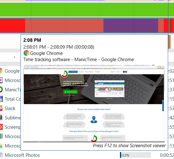ManicTime скриншот 5