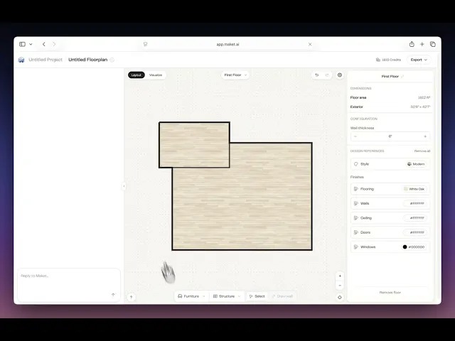 Maket.ai: подробный обзор генерации, редактирования и визуализации планов дома скриншот 4