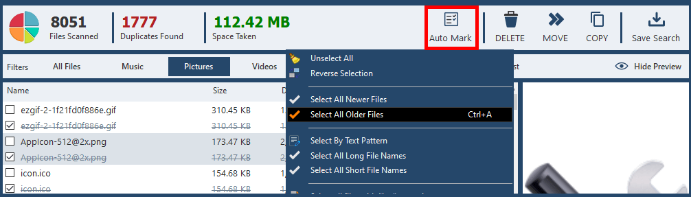 Ashisoft Duplicate File Finder скриншот 4