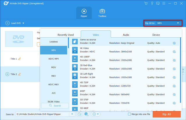 AVAide DVD Ripper скриншот 2