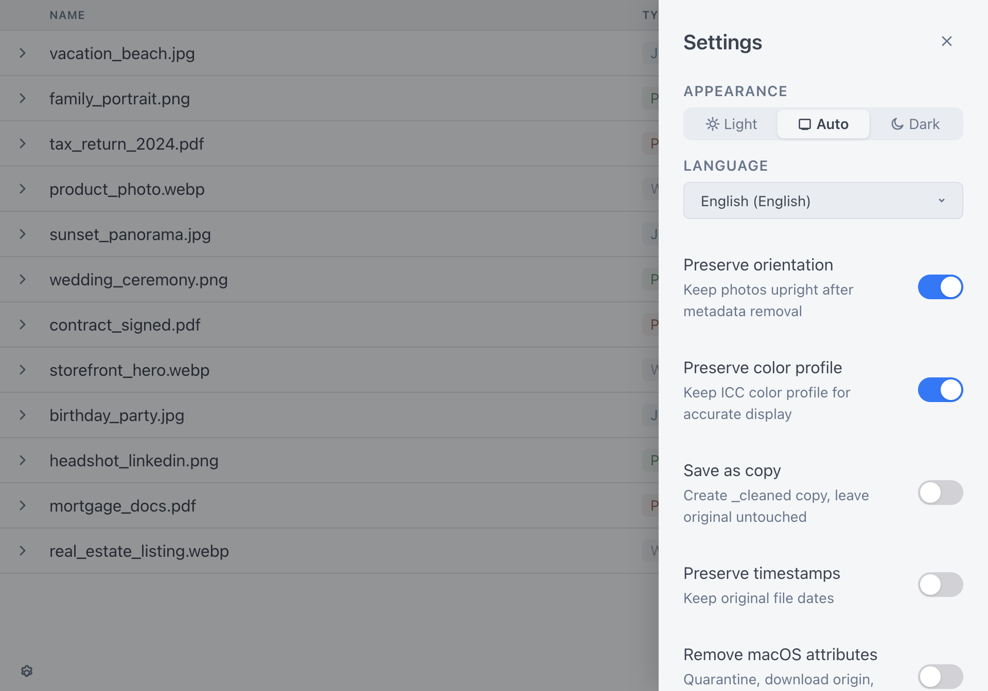 ExifCleaner скриншот 3