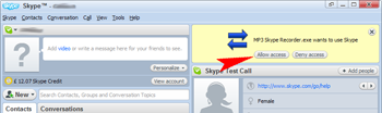 MP3 Skype Recorder скриншот 2