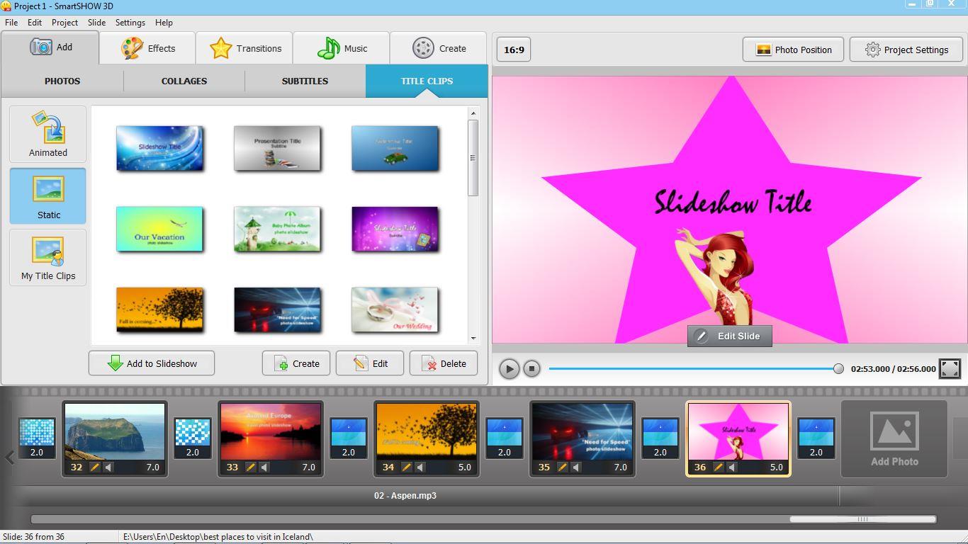 SmartSHOW 3D скриншот 16