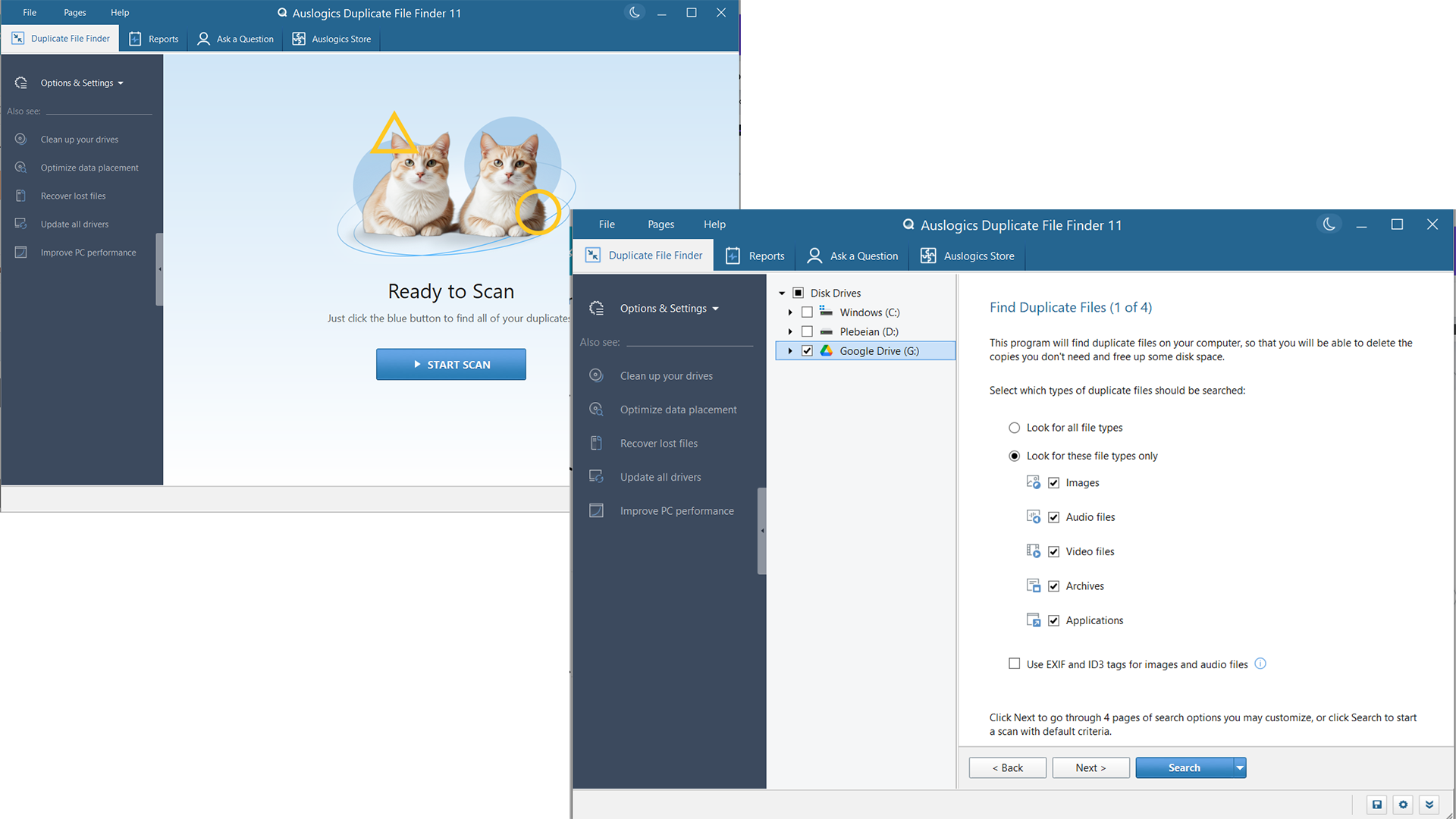 Auslogics Duplicate File Finder скриншот 1