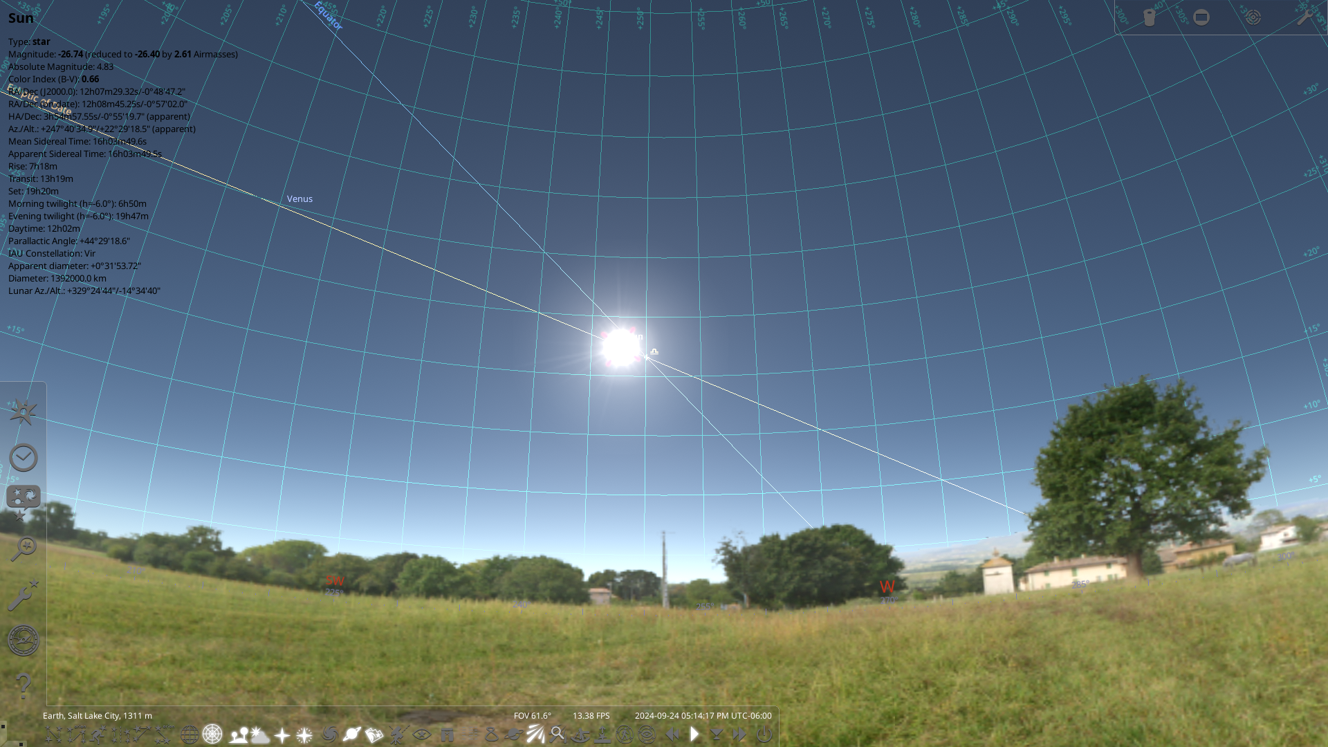 Stellarium — подробный обзор настольного планетария, функций, настройки и требований скриншот 2