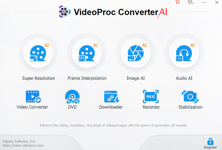 VideoProc Converter AI скриншот 1