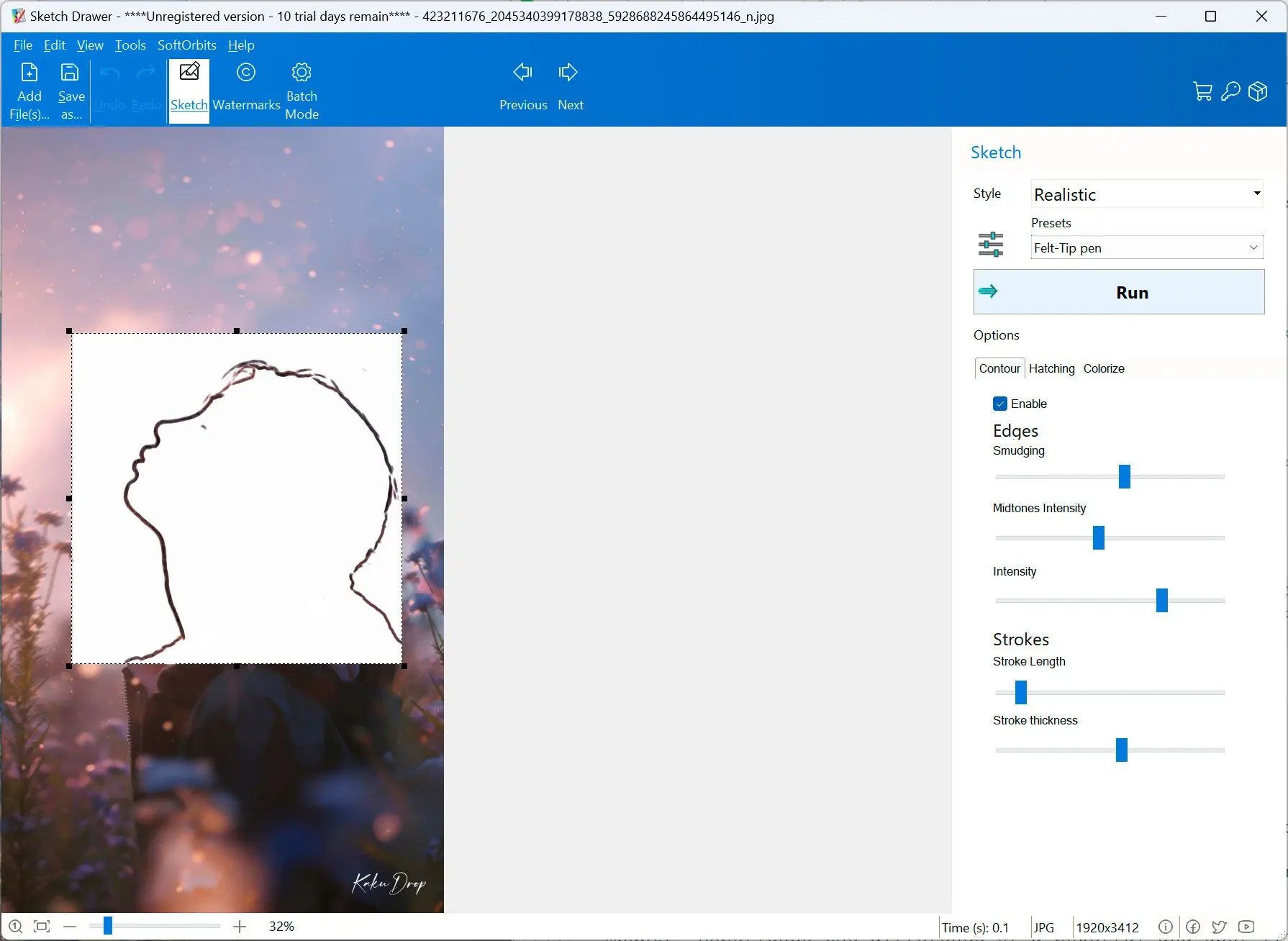 SoftOrbits Sketch Drawer: подробный обзор конвертера фотографий в карандашные и художественные рисунки скриншот 8