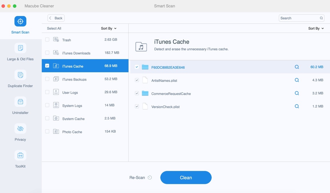 Macube Cleaner скриншот 2