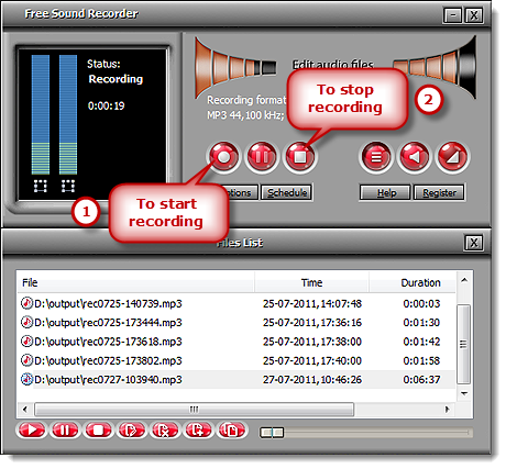 Free Sound Recorder скриншот 3