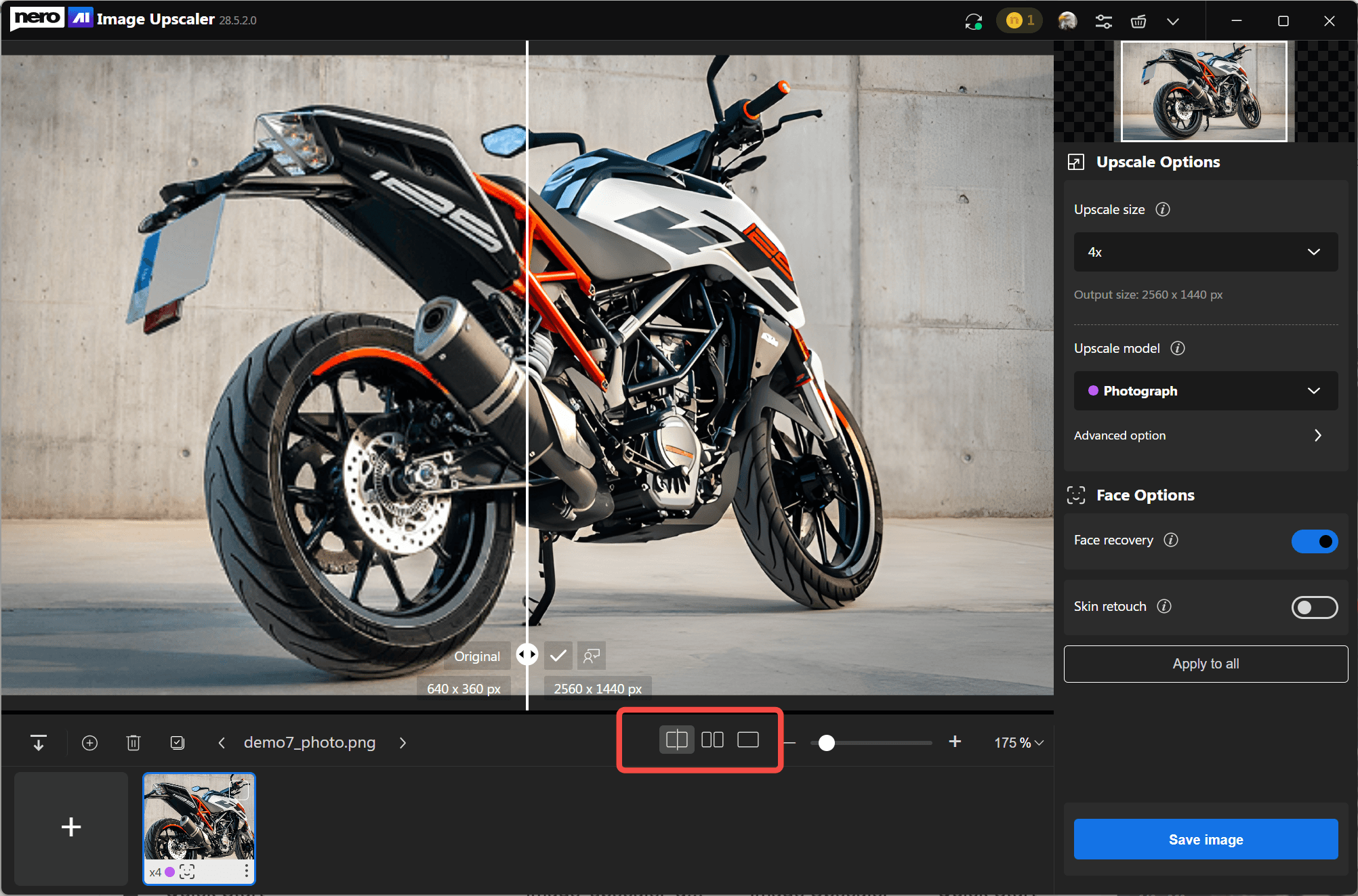 Nero AI Image Upscaler скриншот 7