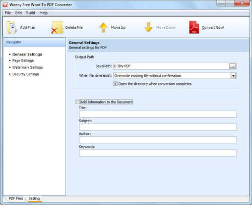 Free Word to PDF Converter скриншот 3
