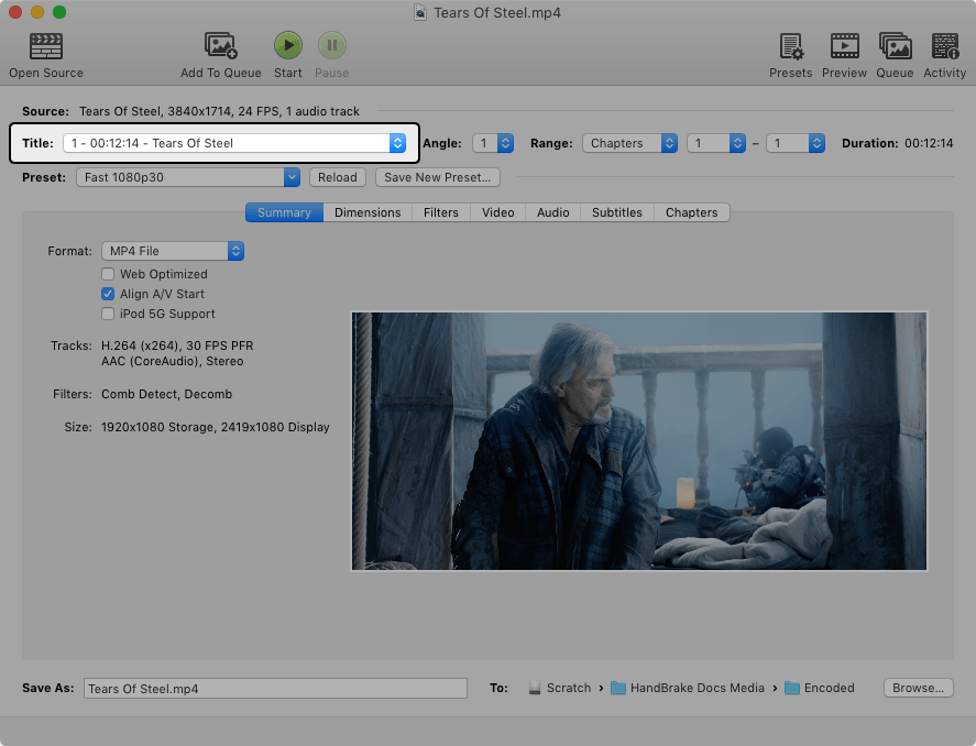 HandBrake скриншот 2