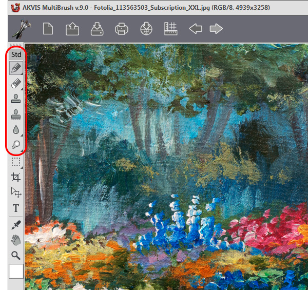 AKVIS MultiBrush 9.1: подробный обзор инструментов ретуши, слоёв, кистей и ограничений скриншот 2