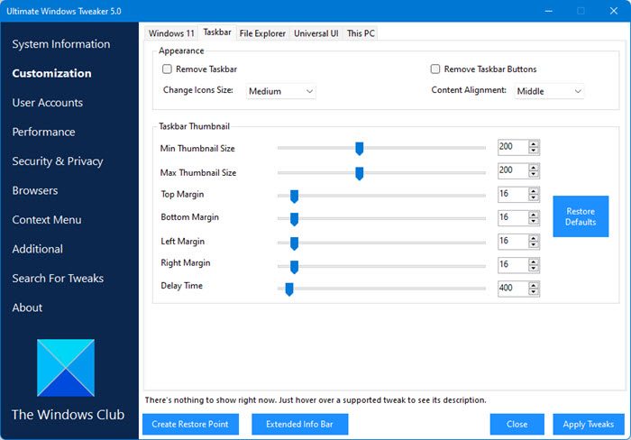 Ultimate Windows Tweaker скриншот 3