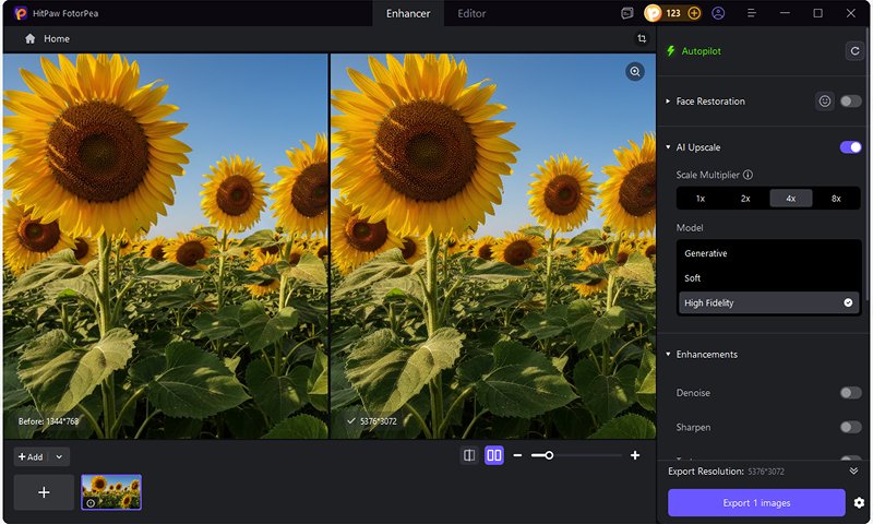 HitPaw Photo Enhancer скриншот 5