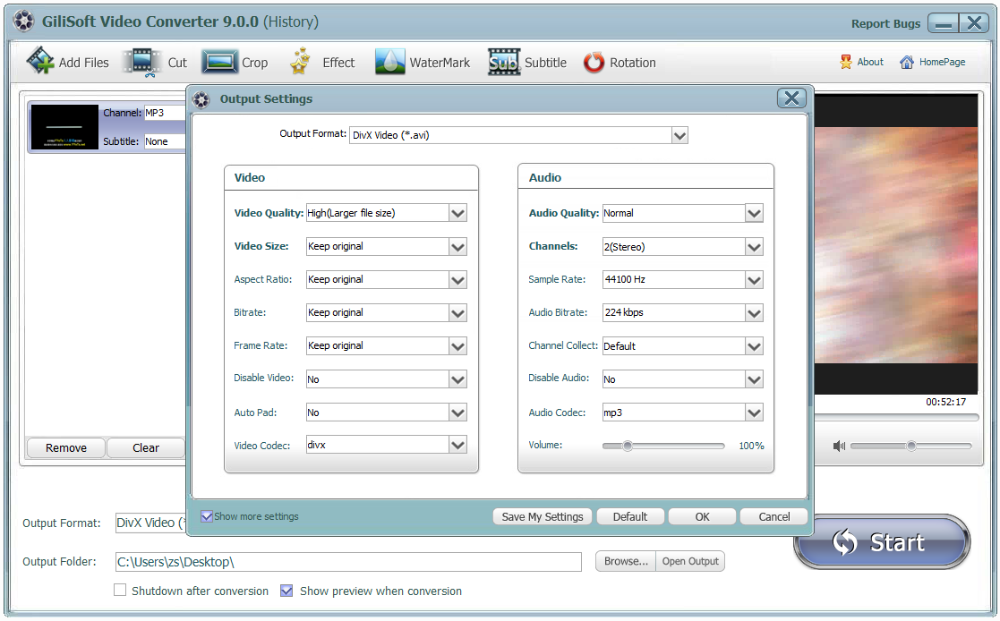 Gilisoft Video Converter скриншот 2