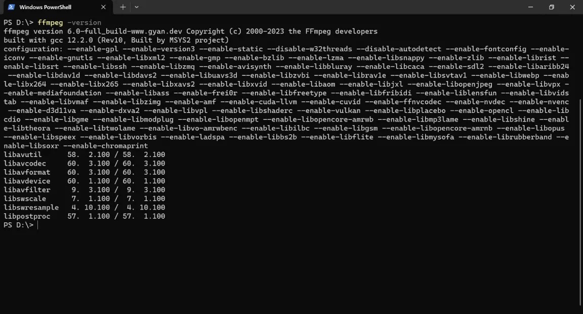 FFmpeg скриншот 2