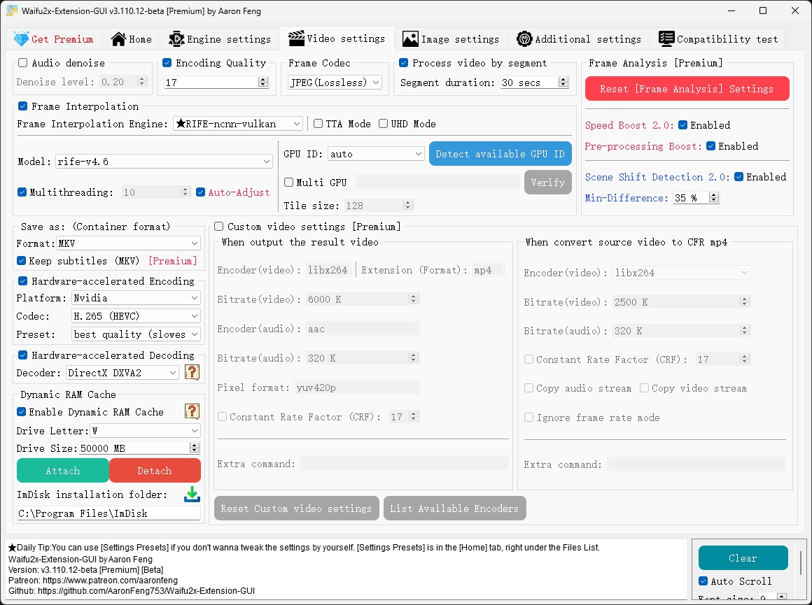 Waifu2x-Extension-GUI скриншот 3