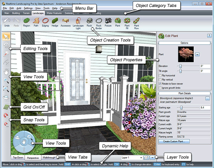Realtime Landscaping Pro: подробный обзор ландшафтного проектирования, 3D-визуализации и работы с участком скриншот 1