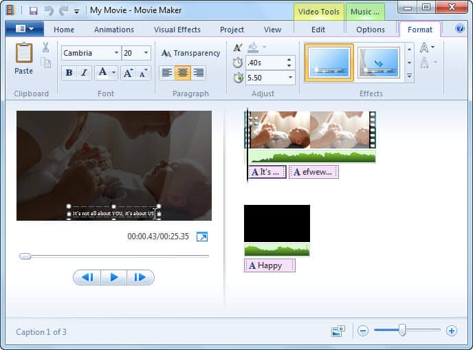 Windows Movie Maker скриншот 3