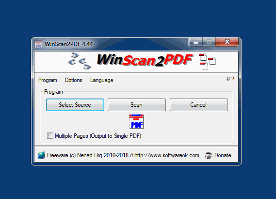 WinScan2PDF скриншот 1