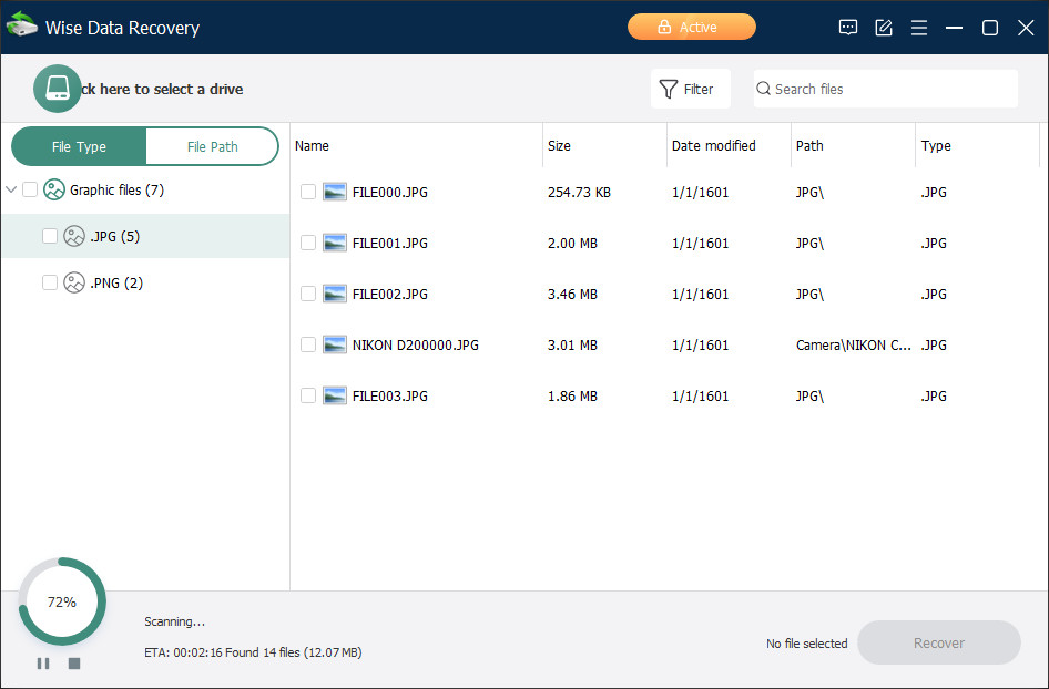Wise Data Recovery скриншот 4
