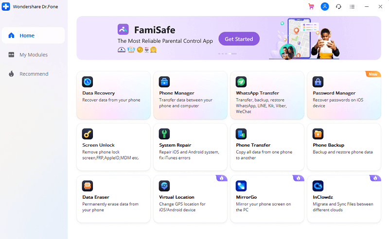 Wondershare Dr.Fone Data Recovery скриншот 2