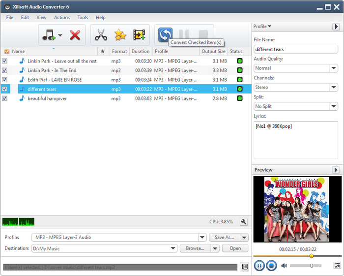 Xilisoft Audio Converter скриншот 2