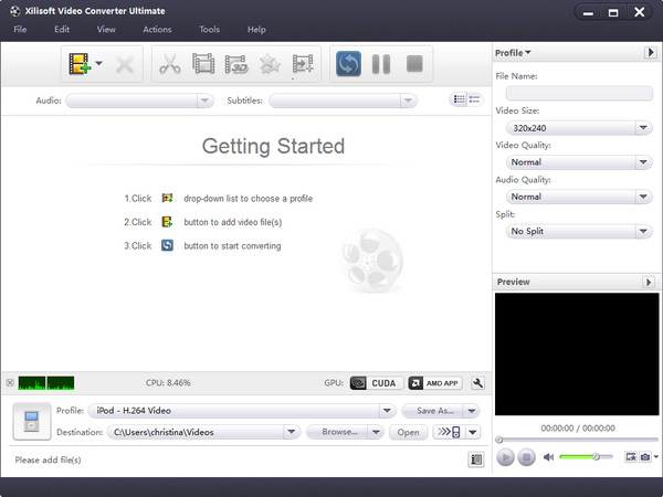 Xilisoft Video Converter скриншот 1