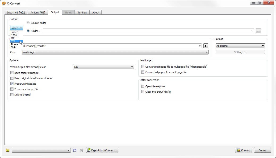 XnConvert скриншот 3