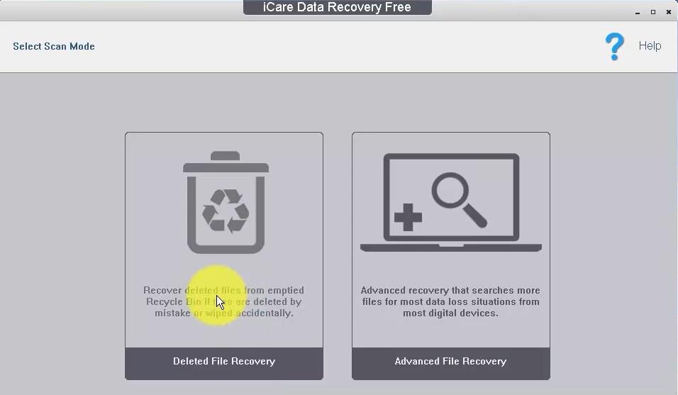 Интерфейс iCare Data Recovery Free — пример 1
