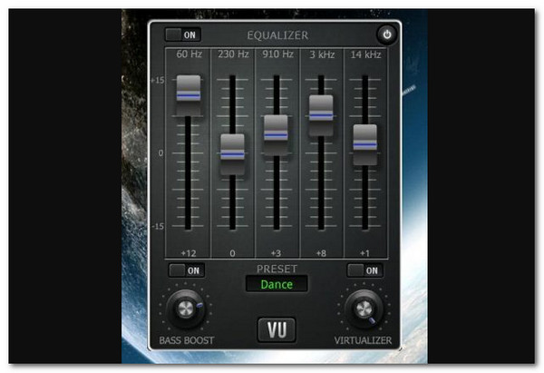Интерфейс Music Volume EQ