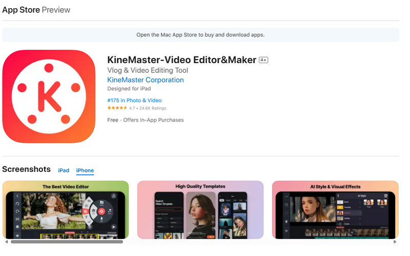 Интерфейс KineMaster для мобильного свадебного монтажа