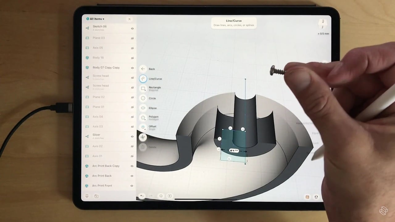 Интерфейс Shapr3D