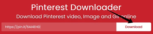 Интерфейс сервиса PinterestDownloader.com