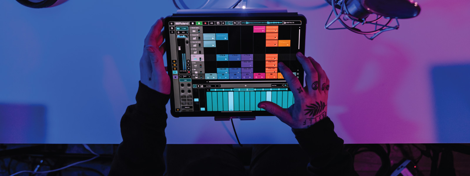 Интерфейс Roland Zenbeats на планшете