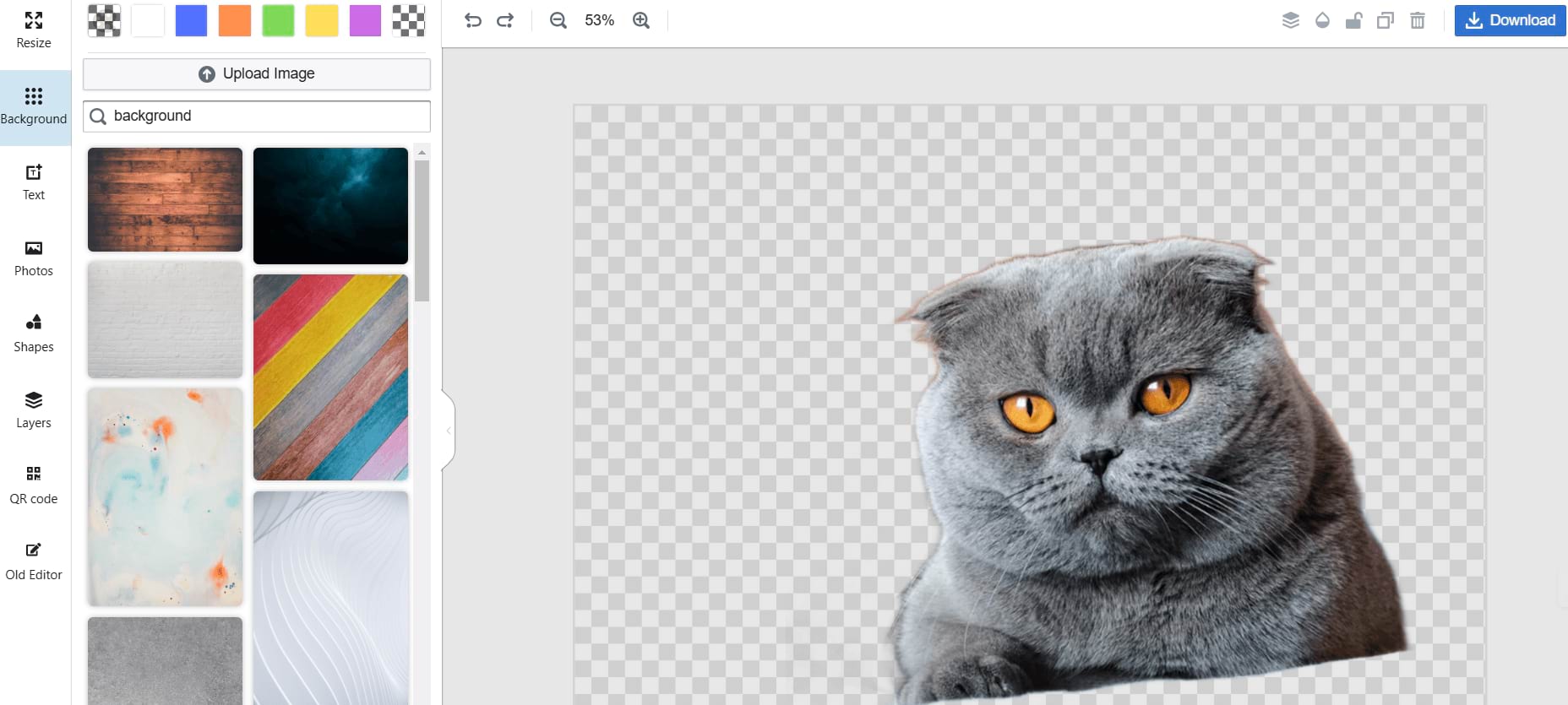 Автоматический результат и инструменты PhotoScissors